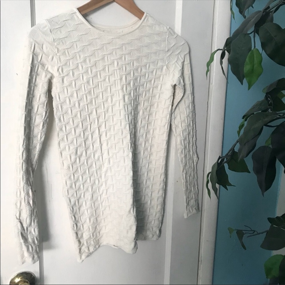 White long sleeve top
